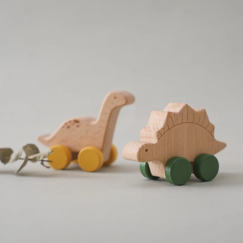 Wooden Dinosaur Toy - Montessori Baby Toys