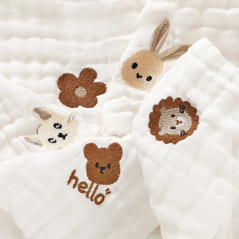 Cotton Embroidery Baby Towels