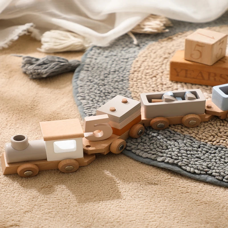 Wooden Train Sets - Montessori Baby Toys