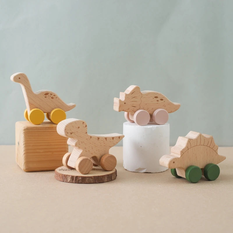 Wooden Dinosaur Toy - Montessori Baby Toys