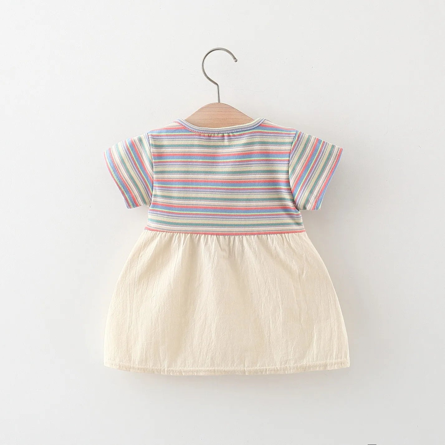 Summer Newborn Baby's Clothes Girl Striped Short sleeved Dress costume for Girl Baby's clothing 1st Birthday Clothing dress coat