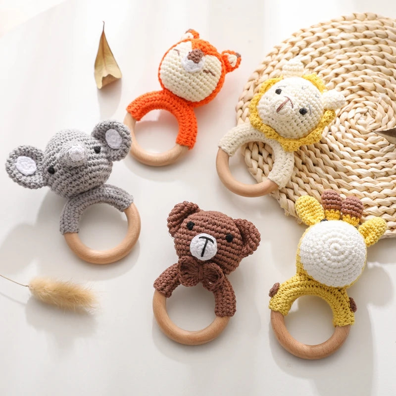 Animal Rattle Toy Teether - Montessori Baby Toys